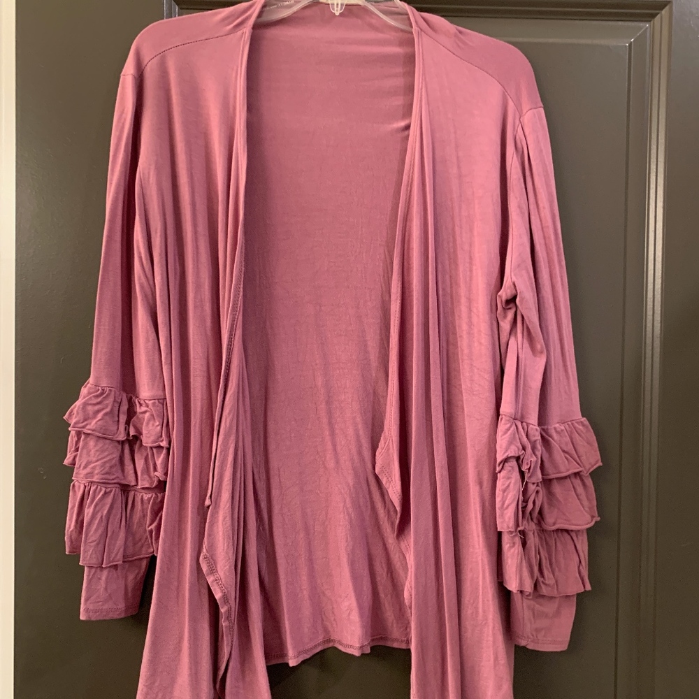 Ruffled sleeve Light Cardigan